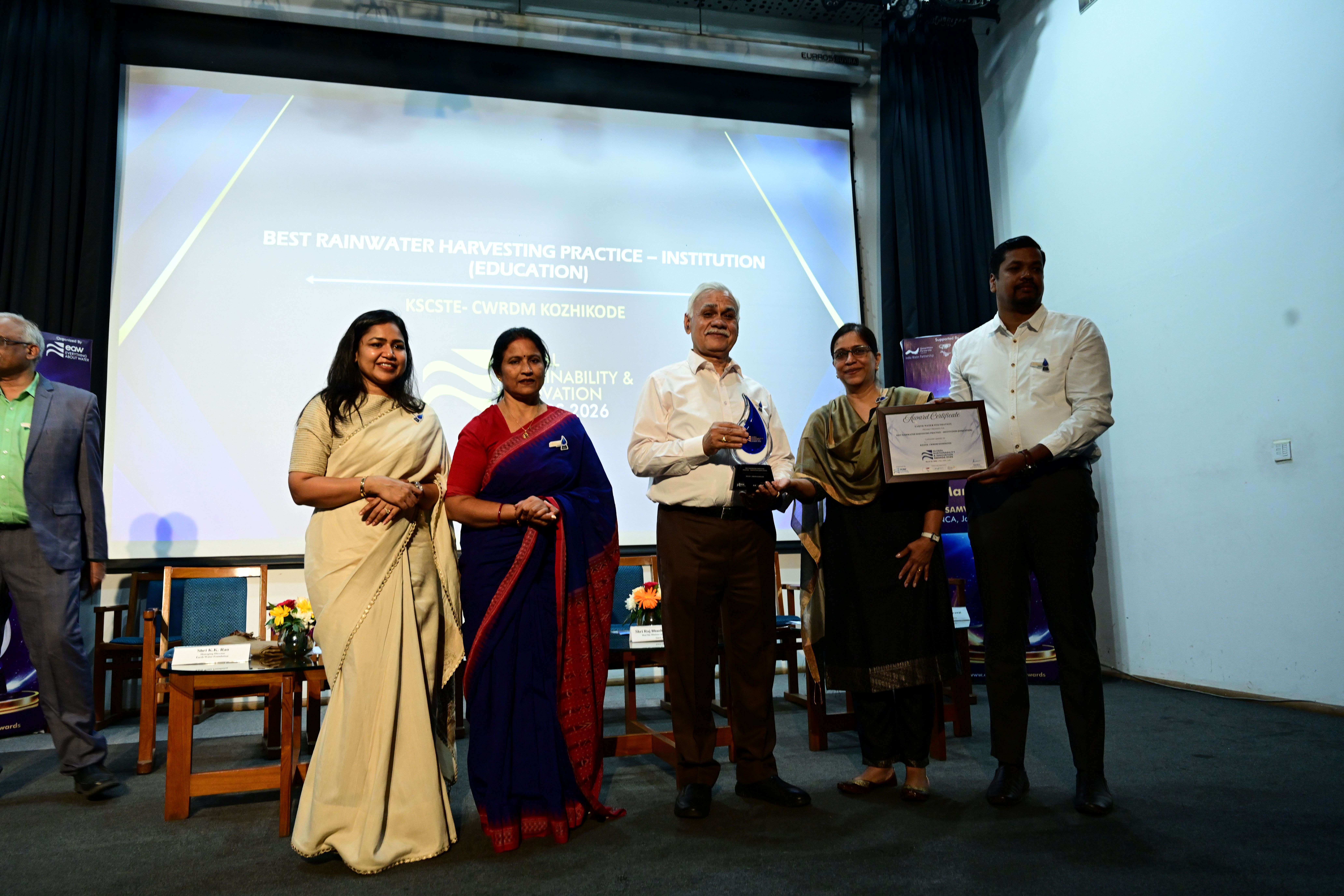 Kerala State Council for Science, Technology and Environment, KSCSTE- CWRDM Kozhikode , Government of Kerala. BEST RAINWATER HARVESTING PRACTICE – INSTITUTION (EDUCATION)