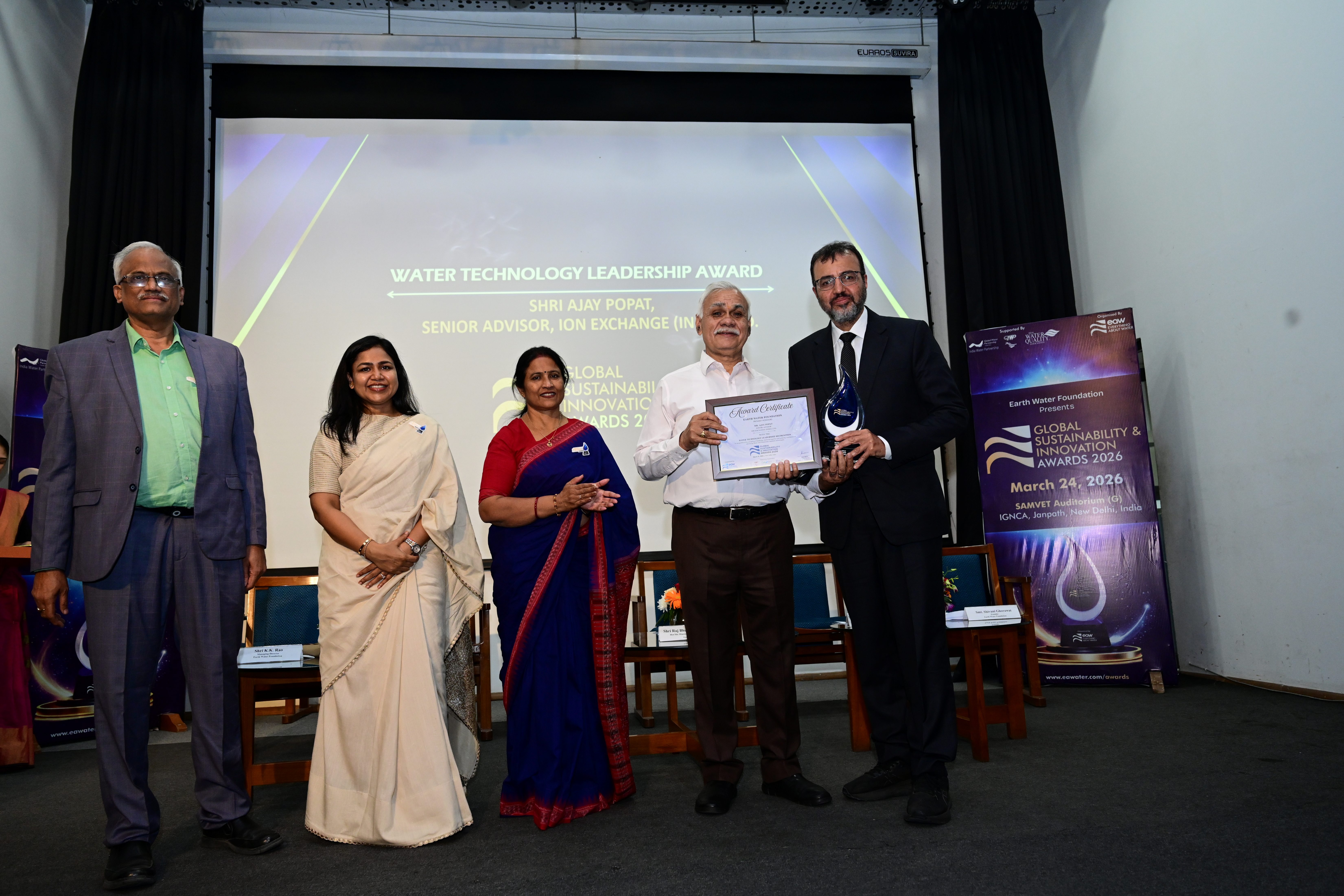 Shri Ajay Popat, Senior Advisor, Ion Exchange (India) Ltd.WATER TECHNOLOGY LEADERSHIP AWARD